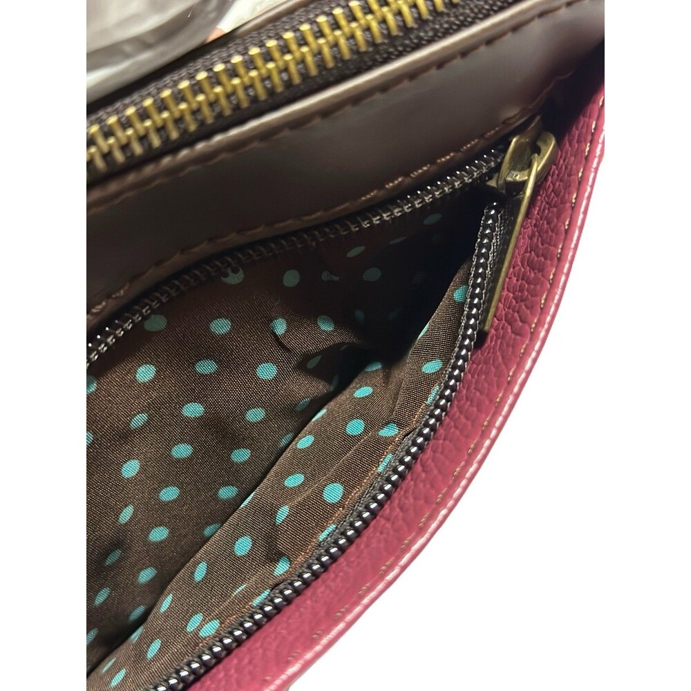 NEW Chala Elephant Convertible Crossbody Purse Clutch Dark Pink Vegan Leather - Picture 5 of 8
